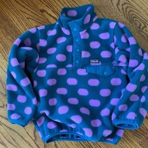 Patagonia Snap T polka dot Fleece jacket XS 5-6